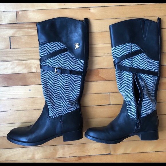 Tommy Hilfiger mid-calf herringbone boots - Picture 2 of 7